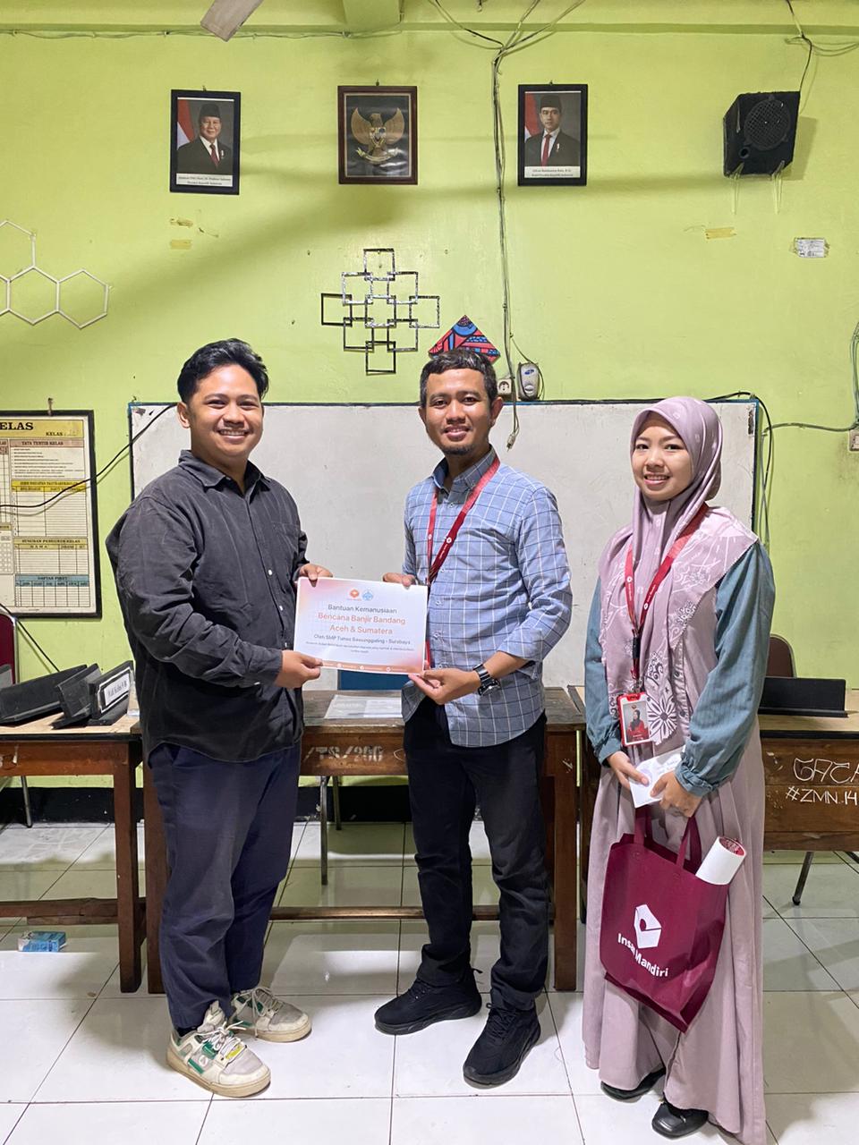 SMP Tunas Sawunggaling Salurkan Donasi Kemanusiaan untuk Penyintas Bencana Aceh melalui Insan Mandiri